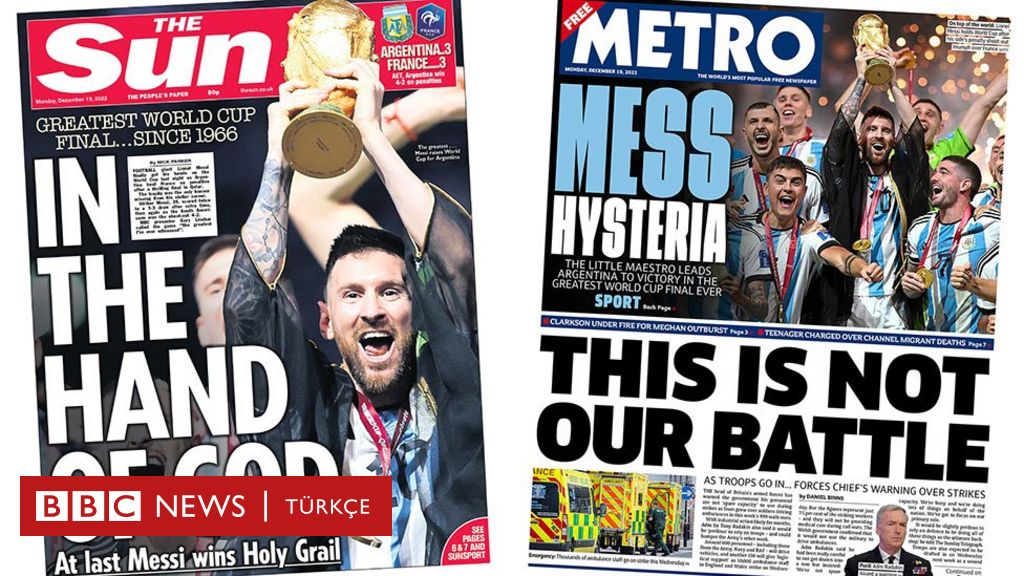 Arjantin’in Dünya Kupası zaferi İngiliz basınında: ‘Messi artık zirvede’